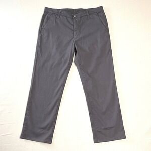 AG Adriano Goldschmied The Lux Khaki Tailored Trouser Pant Sz 34S Preppy Casual